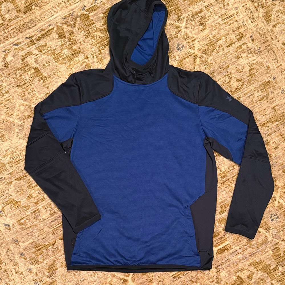 Under Armour Blue and Black Cold Gear Reaction Performance Hoodie Men’s L